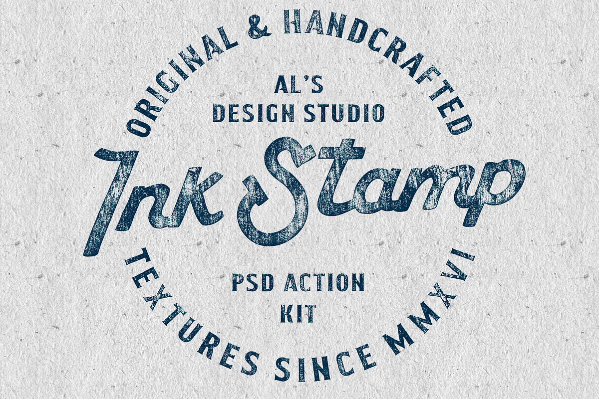 AL's Rugged Ink Stamp Action Kit, an Action Add-On by AL's Design Studio (Photo 3 of 9)