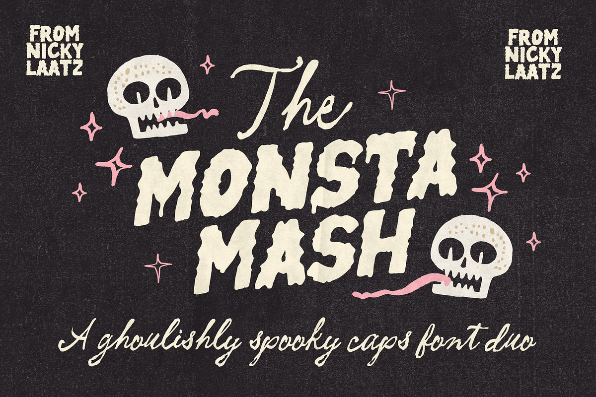 Monsta Mash Font Duo, a Handwritten Font by Nicky Laatz (Photo 1 of 16)