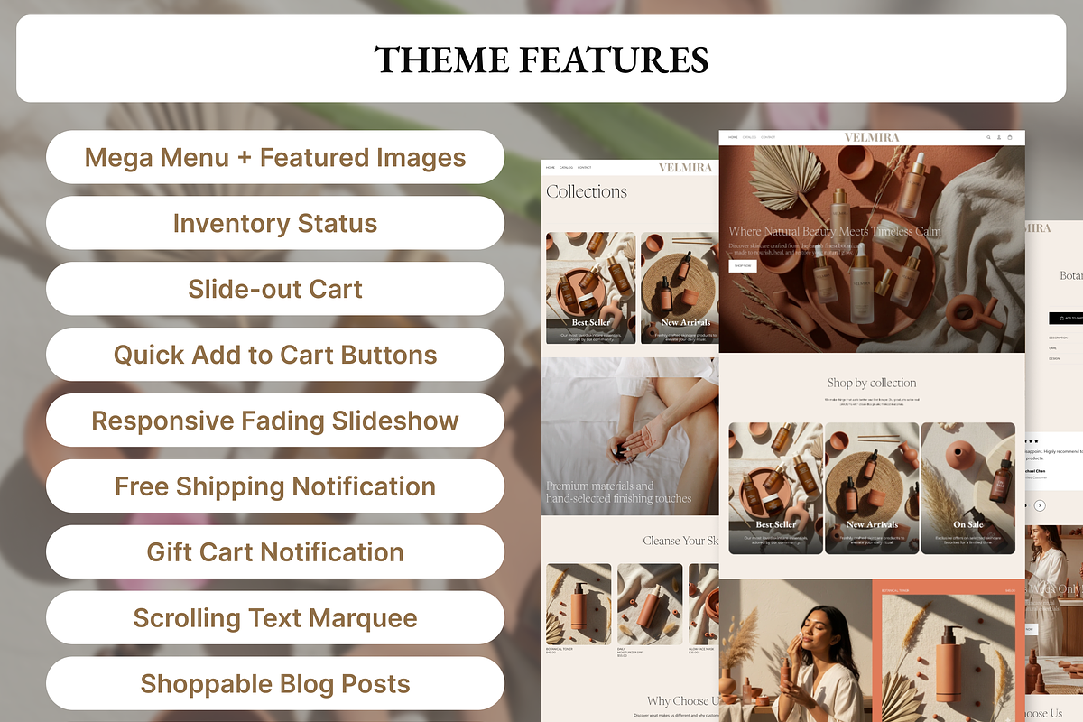 Velmira Skincare Store Shopify 2.0 preview 8