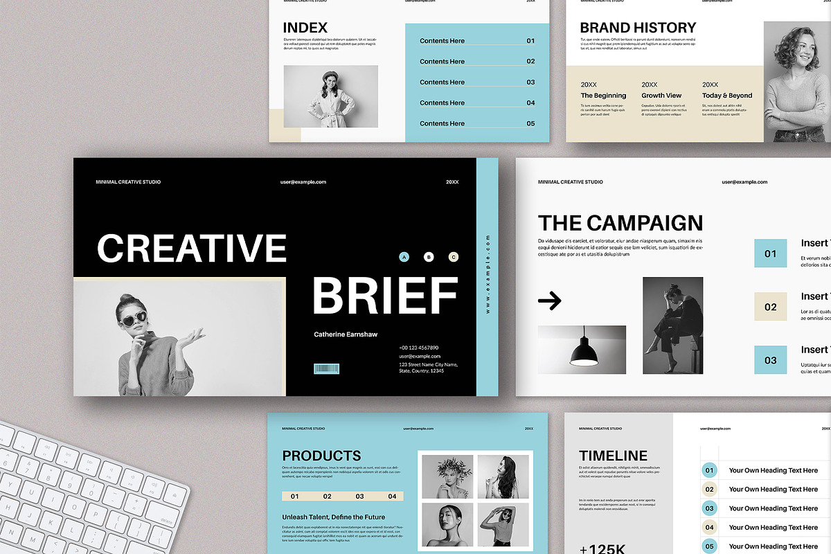 Modern Creative Brief Presentation, a Presentation Template by Mighty-Slide (Photo 1 of 5)