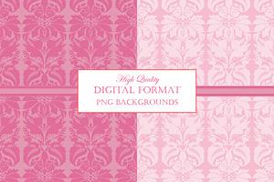 Pink Damask Pattern Bundle