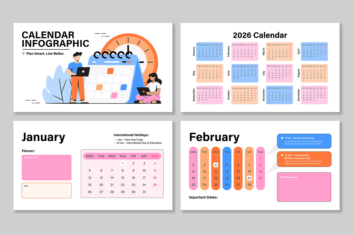 Calendar Infographic, a Presentation Template by Mighty-Slide (Photo 2 of 7)