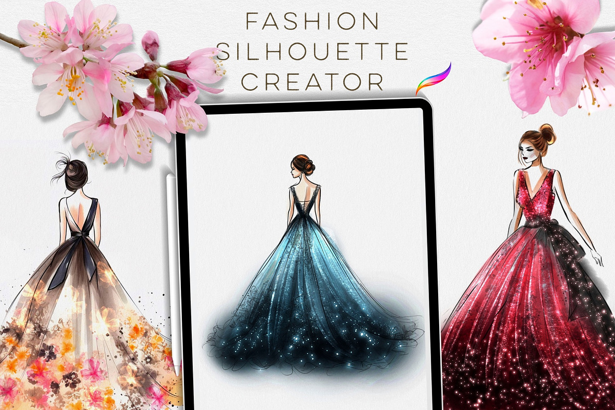FASHION SILHOUETTE CREATOR Brushes, a Brush Add-On by Warm Cozy Cottage (Photo 1 of 7)