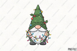 Gnome Christmas Sublimation PNG, an Illustration by CraftArtStudio