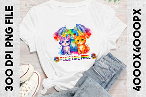 Peace, Love, Pride LGBT Graphics