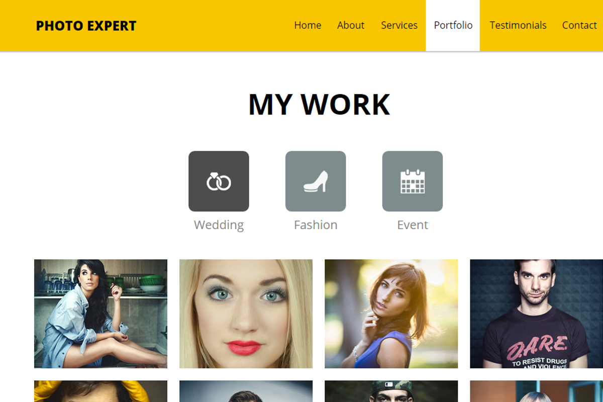 Photo Expert - Adobe Muse Template, a Landing Page Template by Vladimir Chernyshov (Photo 4 of 5)