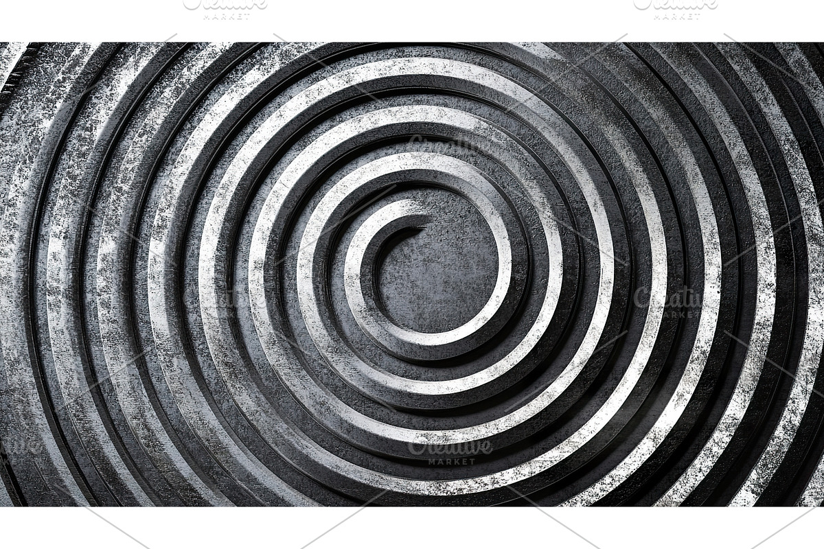 Abstract metallic spiral texture, an Illustration by Lermont51