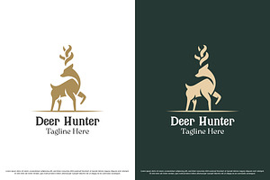 Deer Hunter Logo Design Template, a Branding & Logo Template by Morvana Crew