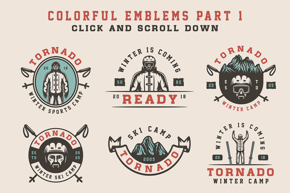 Winter Sports Bundle, a Branding & Logo Template by AkimD (Photo 2 of 8)