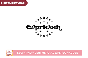 Capricorn Zodiac Sign SVG Cut Files