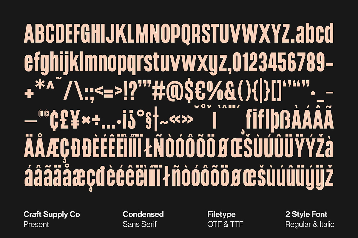Godger – Condensed Sans Serif, a Sans Serif Font by Craft Supply Co. (Photo 8 of 8)