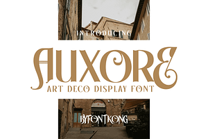 Auxore – Art Deco Display Font, a Serif Font by overlaytemplates