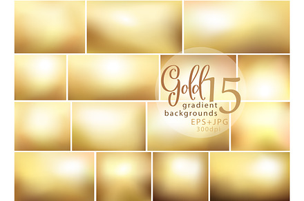 15 Golden gradient backgrounds