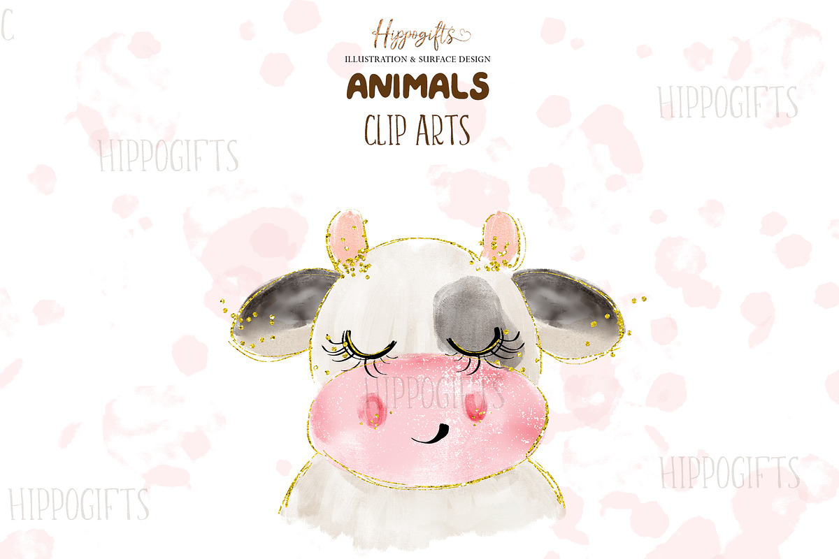 Watercolor animals cliparts, an Animal Illustration by TheHappyGiftArt (Photo 5 of 6)