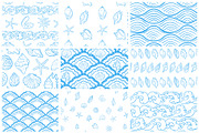 Seashells Lineart vector patterns, a Pattern Graphic by Carpet Tapete Pretzel (Thumbnail 2 of 14)
