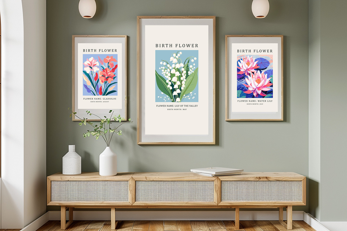 Birth Month Flower Market Wall Art, an Object Graphic by Olya Creative (Photo 11 of 12)