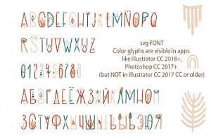 Bohemian SVG Color Font Cyrillic