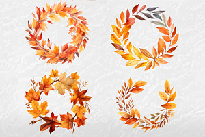 Autumn Watercolor Clipart Set