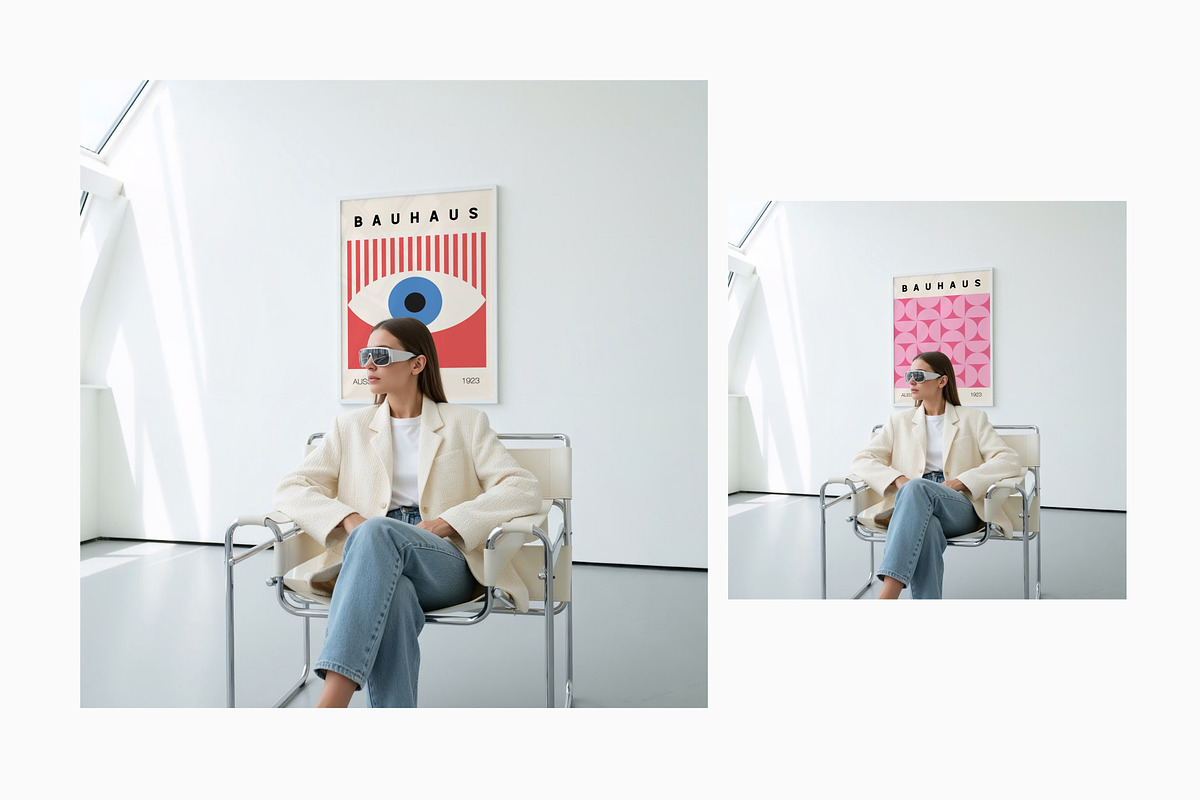 Modern White Frame Mockup W Person, an Icon by First Impression Mockups (Photo 4 of 6)