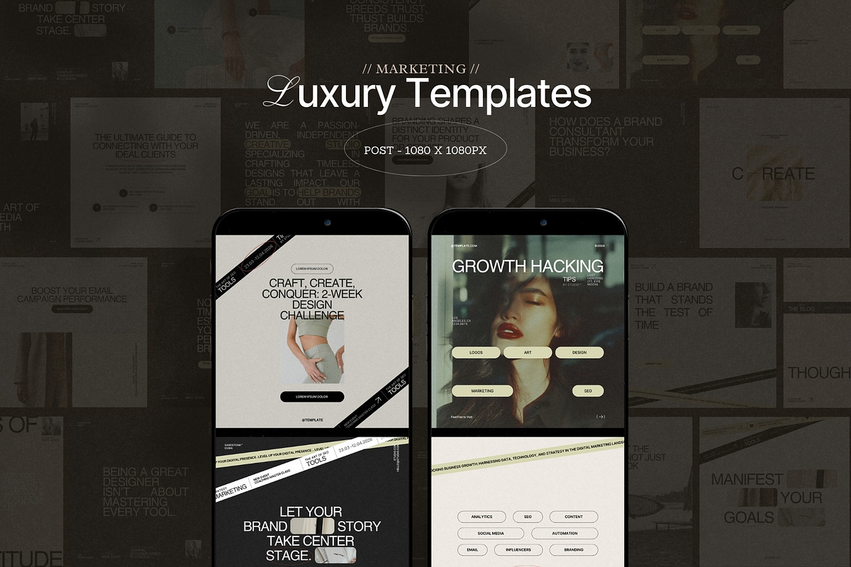 Luxury Canva Social Media Pack, a Social Media Template by Prapti Design (Photo 2 of 9)