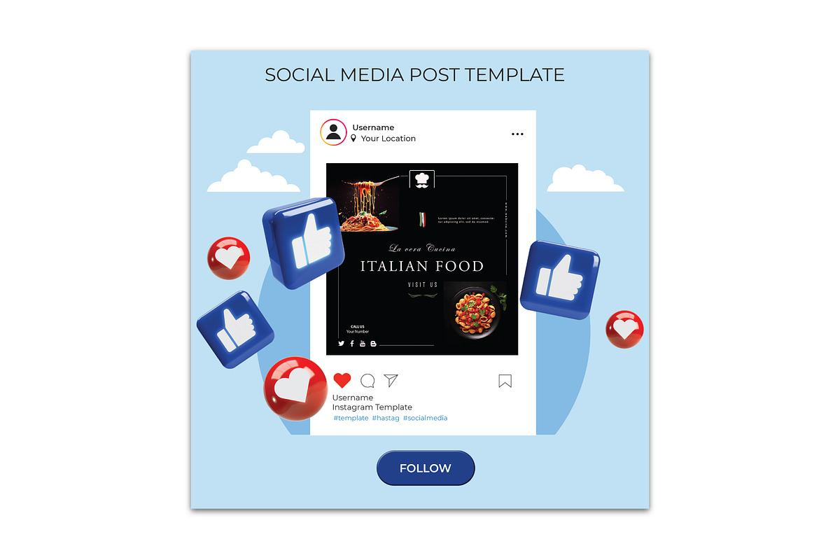 Pasta Salad Flyer Design, a Flyer Template by YUDesignStore (Photo 4 of 6)