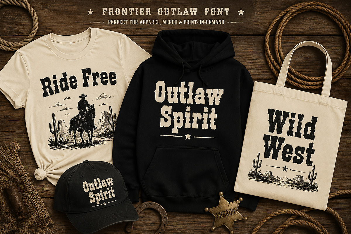 Frontier Outlaw, a Slab Serif Font by Wow Magic (Photo 3 of 5)