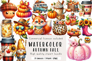 Autumn Fall Sublimation Clipart, an Illustration by CreationArt