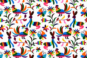 Otomi Styled Seamless Patterns