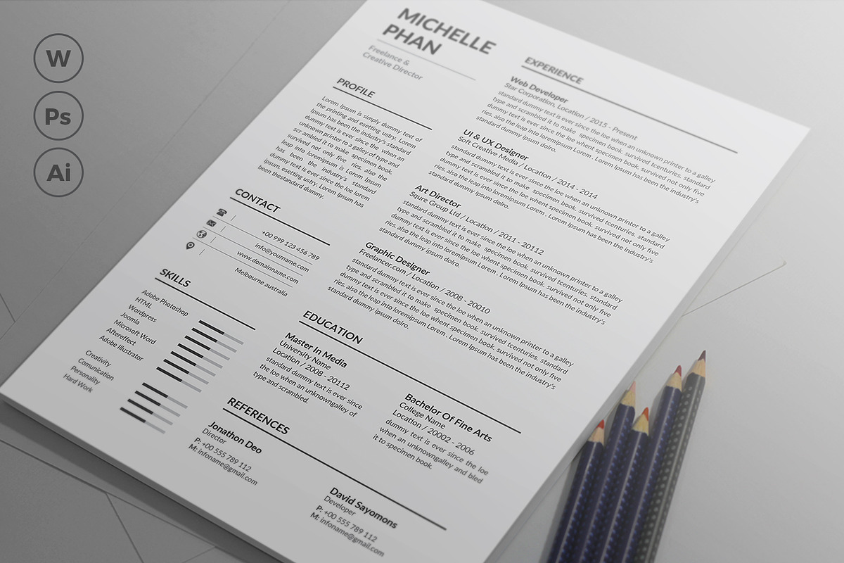 Resume/CV, a Resume Template by Creatune (Photo 1 of 4)
