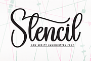 Stencil | Script Font, a Handwritten Font by Scratchones (Thumbnail 1 of 9)