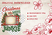 Christmas Movie Junkie Sublimation, an Illustration by OK Design (Thumbnail 2 of 4)