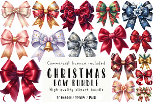 Christmas Bow Sublimation Bundle, an Illustration by CreationArt