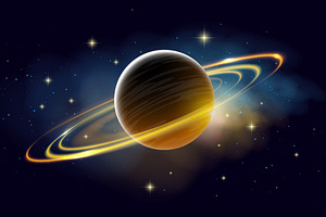 Space Planets Vector Set