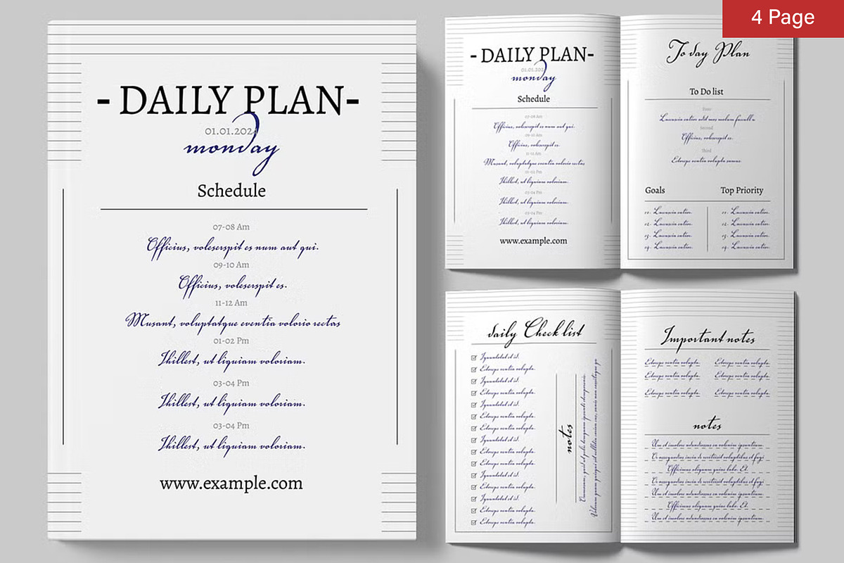 Planner Template Bundle, a Stationery Template by ContestDesign (Photo 2 of 39)