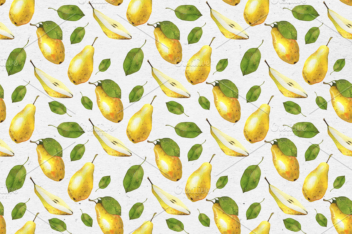 Juice pears. Watercolor collection, a Decorative Illustration by Maria's little shop (Photo 10 of 11)