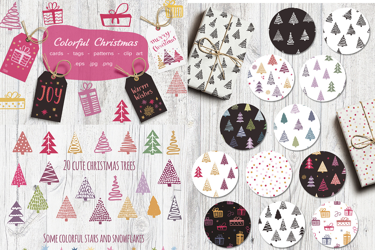 Christmas Clipart Pattern Bundle, a Background Graphic by Cozy pattern shop (Photo 13 of 23)