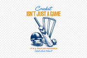 Cricket Lover T-Shirt Design, a Sport Illustration by shaondesigns (Thumbnail 2 of 6)