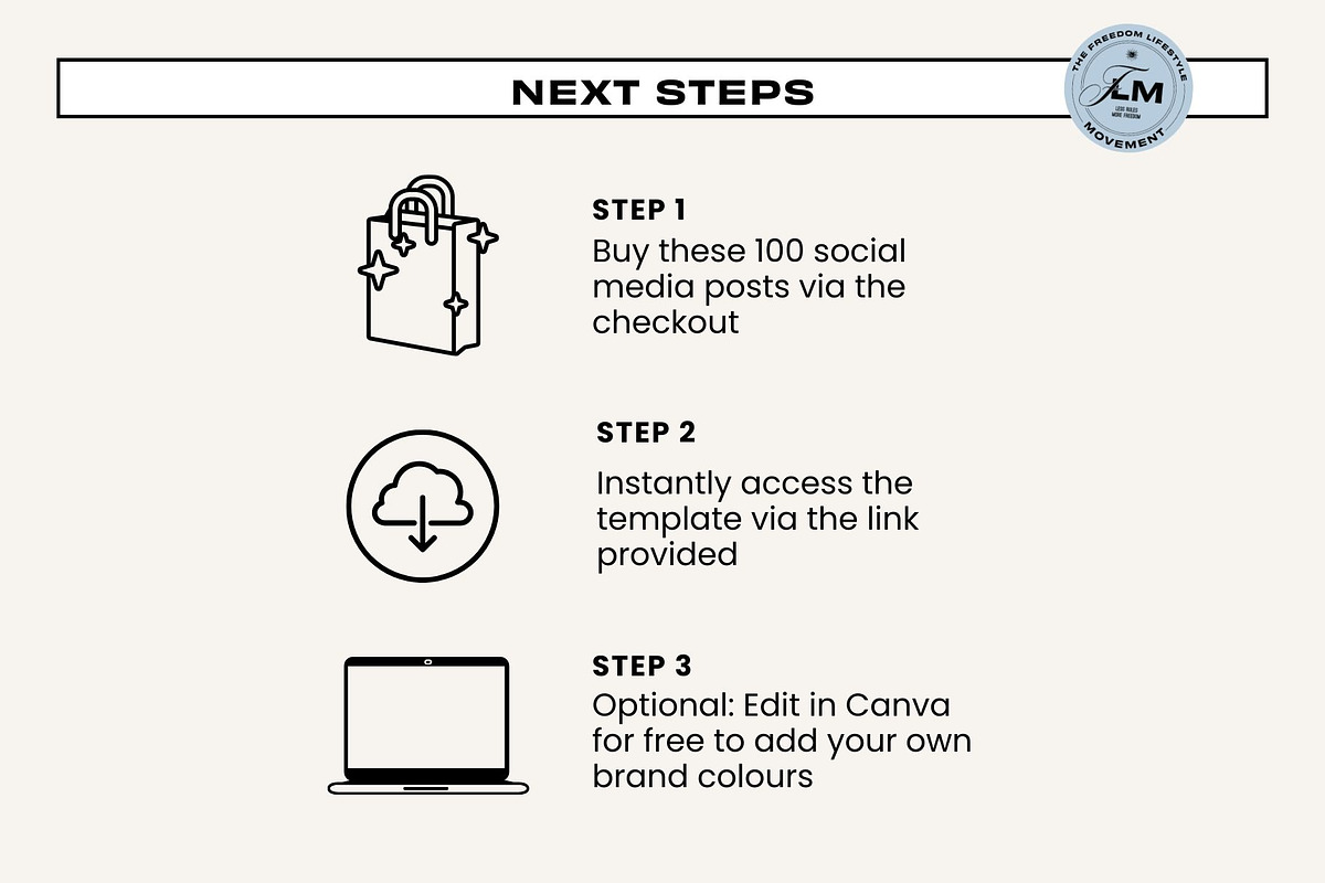 100 Motivational - Noir Luxe, a Social Media Template by Freedom Business Shop (Photo 9 of 9)