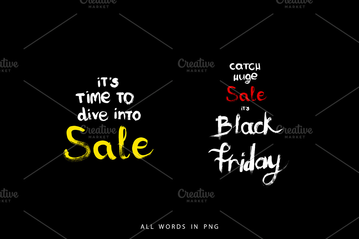 Gouache Black Friday & Sale Designs, an Illustration by ⚞ Kind Illustration ⚟ (Photo 4 of 8)