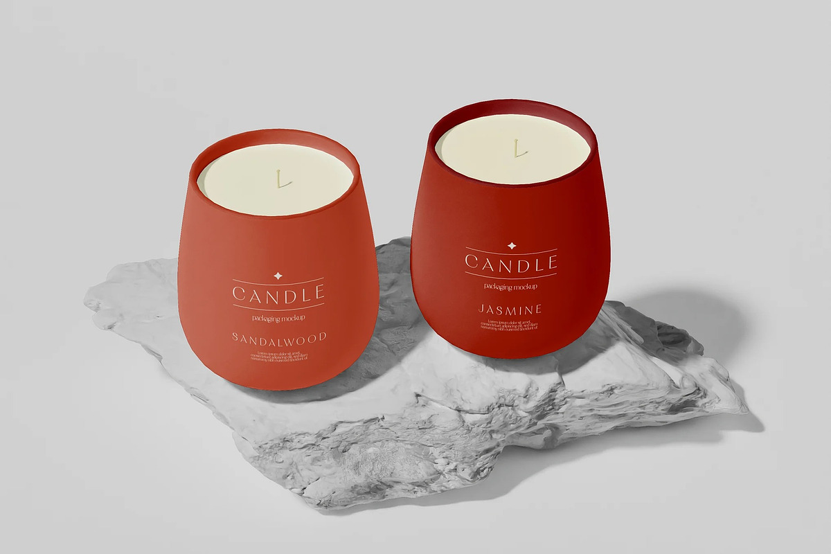 Candles Packaging Mockup, an Advertising Mockup by skybluecreative (Photo 2 of 2)