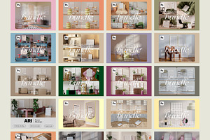 Wall Art Mockup Bundle 21 in 1