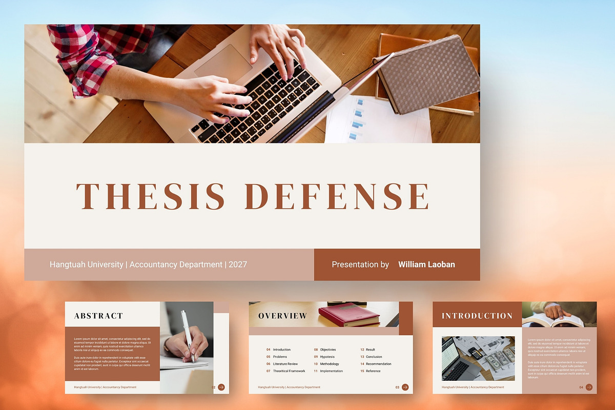 Thesis Defense, a Presentation Template by FIBRINOSÄ (Photo 1 of 4)
