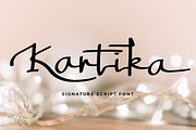 Kartika a Signature Script Font, a Script Font by Dawnside Graphic (Thumbnail 1 of 16)