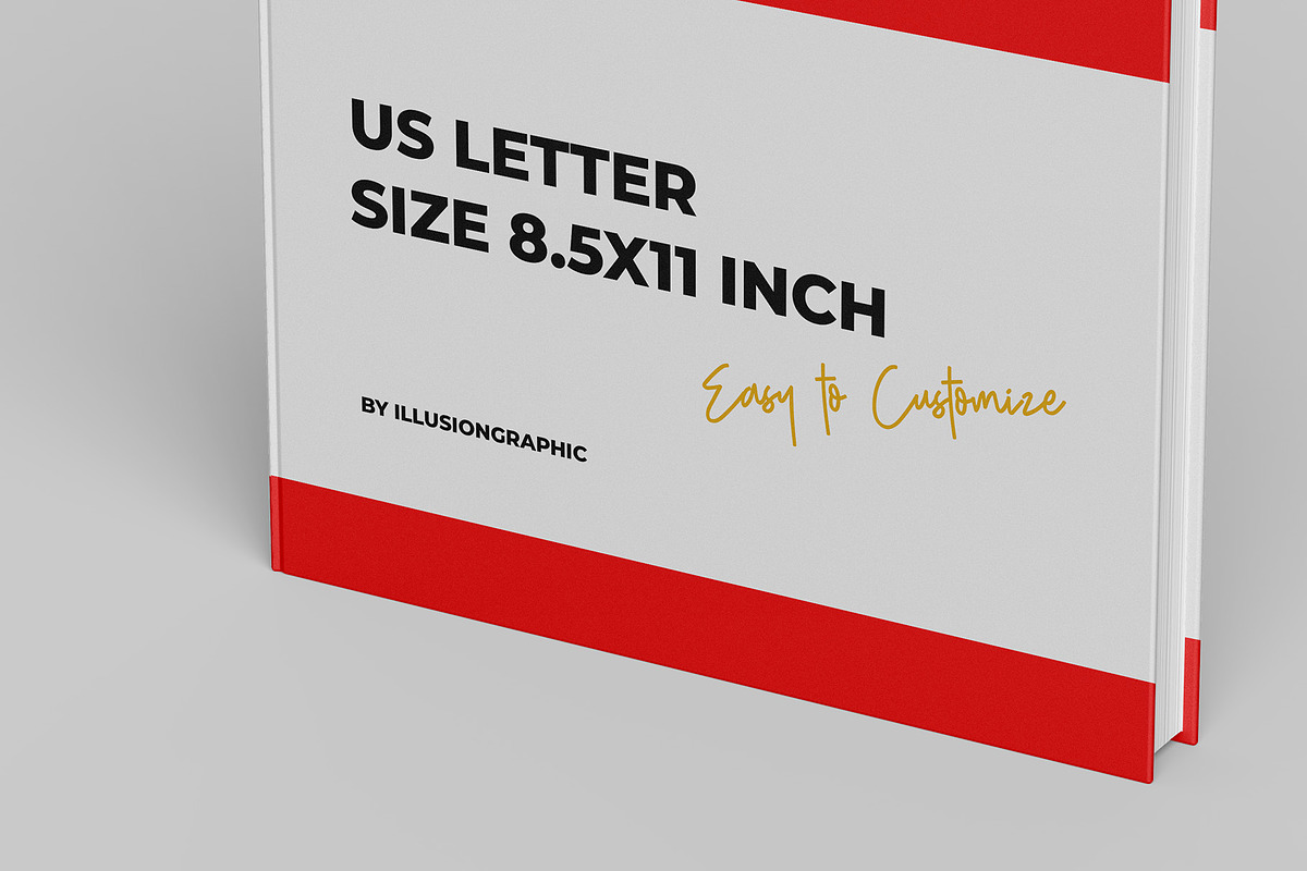 US Letter Book Mockup - 8 views, a Books & Magazine Mockup by Illusiongraphic (Photo 16 of 22)