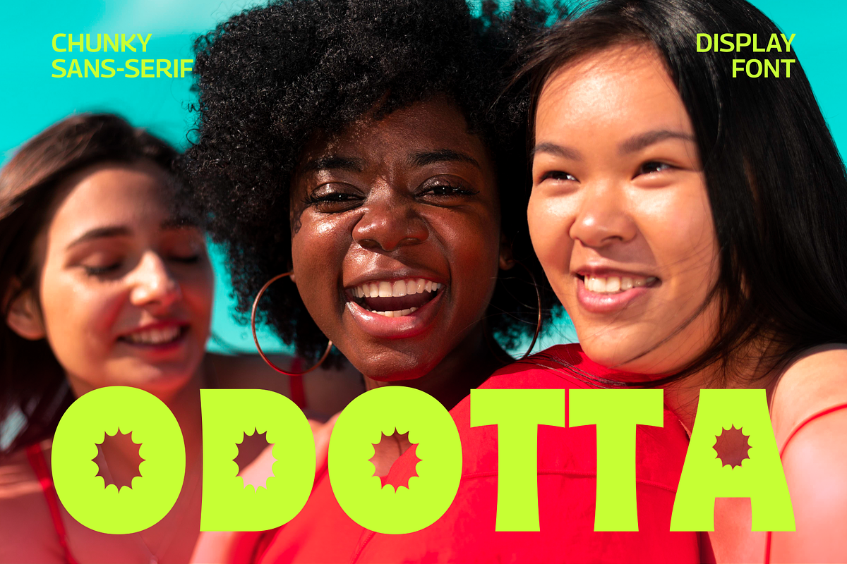 Odotta - Chunky Sans Serif Font, a Sans Serif Font by Studio Moara (Photo 1 of 8)