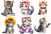 Cute Cat Sublimation Clipart, an Illustration by OK Design (Thumbnail 5 of 5)