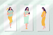 Happy pregnancy and motherhood, a Decorative Illustration by My May Art (Thumbnail 8 of 18)