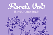 Florals Procreate Stamp Brush Vol1, a Brush Add-On by aditvest (Thumbnail 2 of 2)