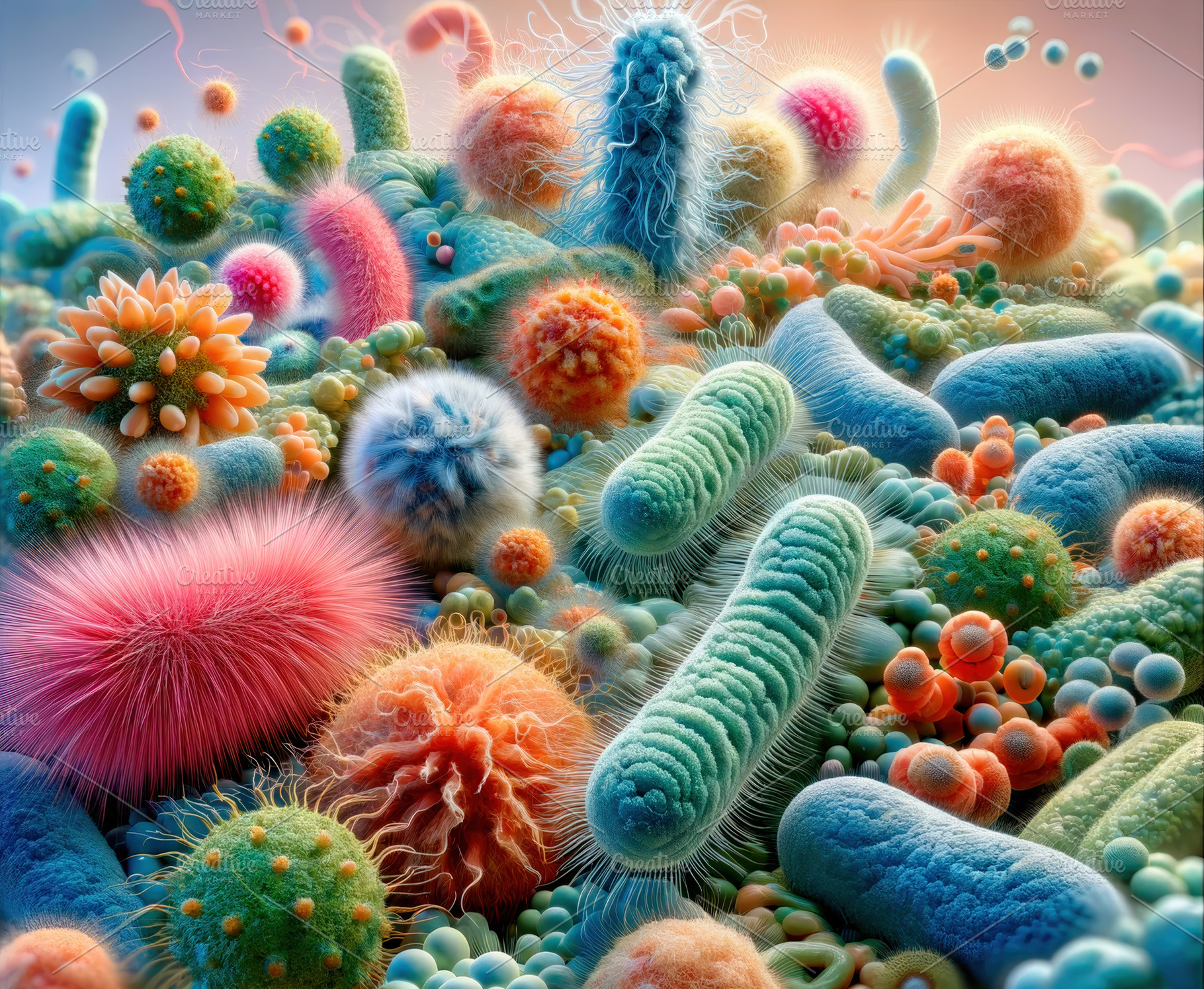 microorganisms, bacteria, viruses,, a Health & Medical Photo by angellodeco