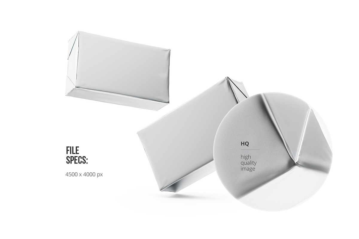 Flying Metallic Butter 200g mockup, a Mockup by easymock (Photo 2 of 6)